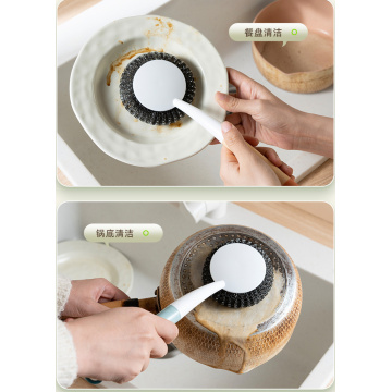 Wire Ball Brush Kitchen Cleaning Brush Pan Scrubber