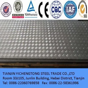 1050 Checkered Embossed Aluminum Plate/Sheet for Construction Vehicle Fender