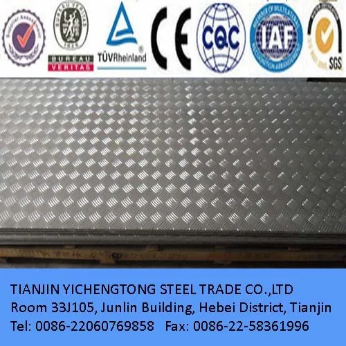 1050 Checkered Embossed Aluminum Plate/Sheet for Construction Vehicle Fender