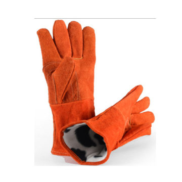 Warm Leather Welding Gloves with Fleece Lining - GL3006