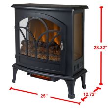 25 Inch Black Movable Electric Stove