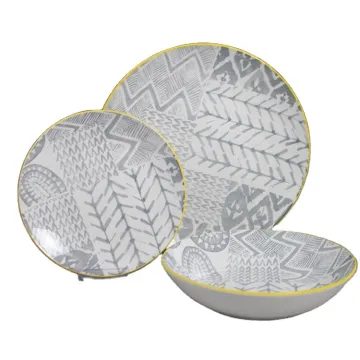 Luxury Style Pad Printing Dinnerware Custom Wedding Plates