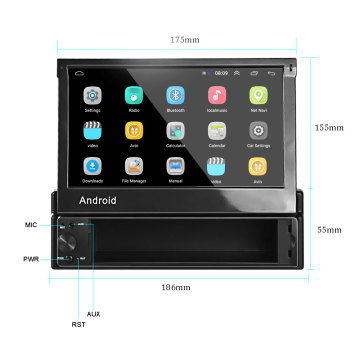 1din Android 8.1 ACTORADE: 7 '' tactile GPS WiFi Autoradio avec 12 Camera arrière LED