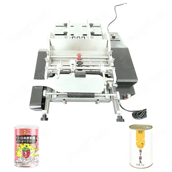 Semi-automatic Cold Wet Glue Paper Round Tin Can Labeling Machine" could be shortened to "Cold Wet Glue Labeling Machine" for a search engine title, but to keep the essential details, "Semi-Automatic Cold Wet Glue Round Tin Can Labeler" might work better.