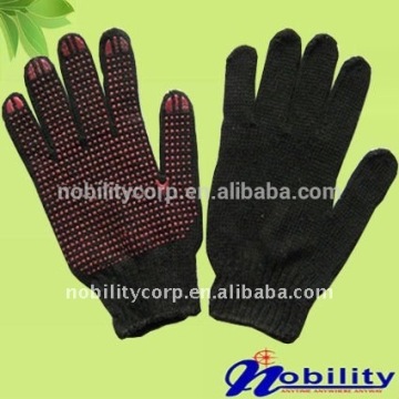 Pvc polka dots glove kids cotton dots glove