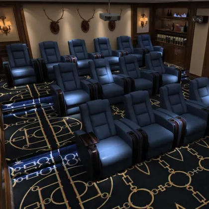 Modern Smart Furniture: Electric Recliner Sofa with Wood Armrests