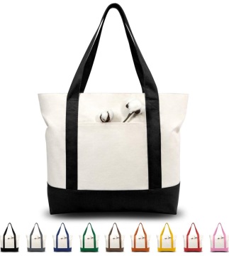 Daily Necessities Canvas Handbag Zipper Closure