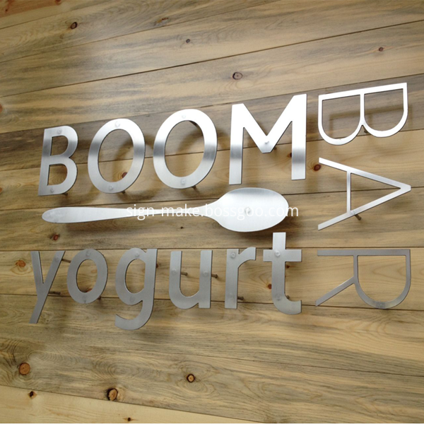 flat cut metal letters
