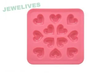 High Fashion Silicone Heart Shape Ice Cube Tray In Red 