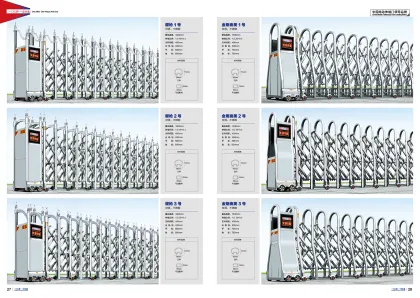 Luxury Modern Automatic Accordion Folding Driveway Gate Wrought Iron Telescopic Electric Sliding Turnstile