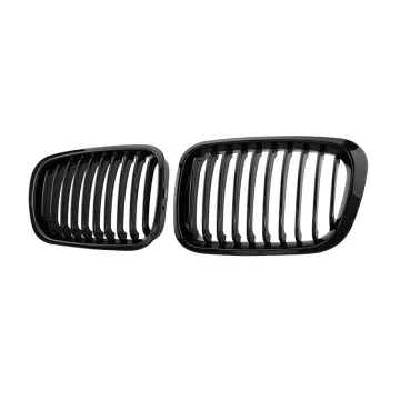 Glossy Black Front Grille for 3 Series E46 (4-Door, 1998-2001)