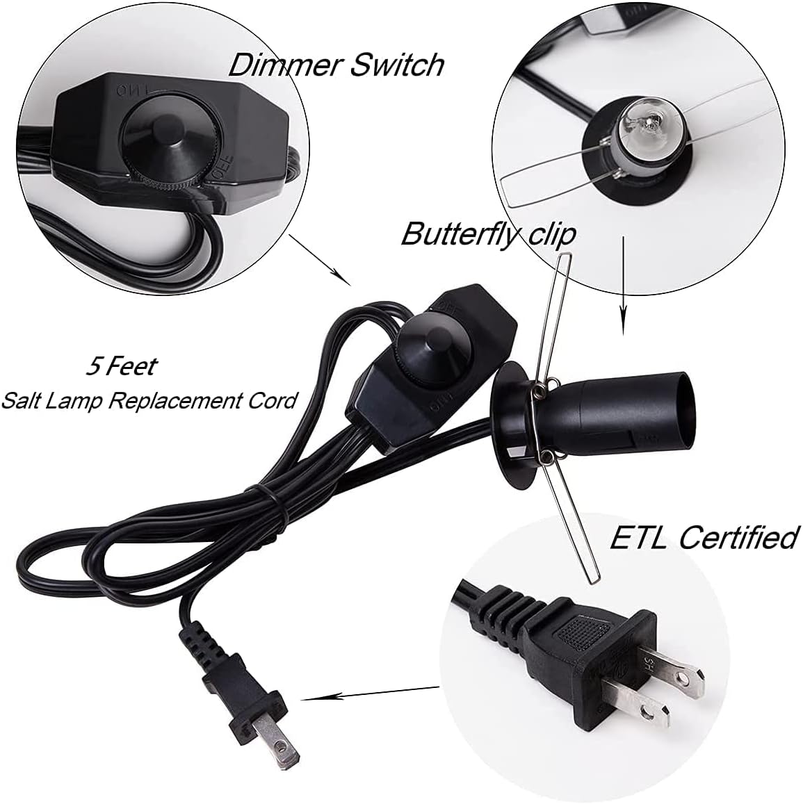 Dimmer Salt Lamp Cord Set with 15W Halogen Bulbs (7)