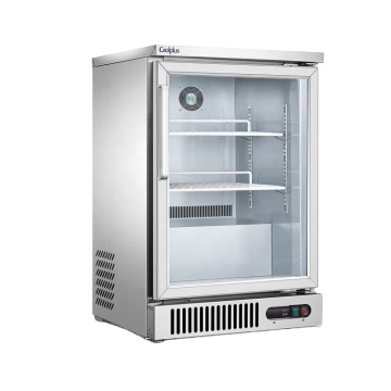 160L One Glass Door Fridge Bar - Flat Top Display Cooler for Beer
