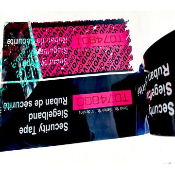cinta de embalaje personalizada número de serie cinta void
