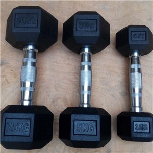 Rubber Hex Dumbbell