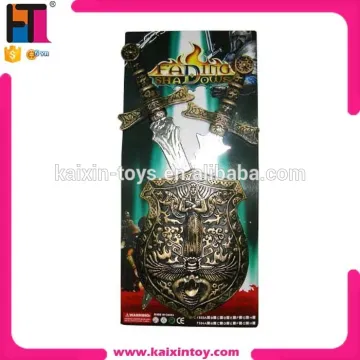 10181362 Boy Toys Bronze colour Plastic Shield and Plastic Sword toy