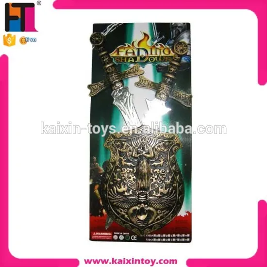 10181362 Boy Toys Bronze colour Plastic Shield and Plastic Sword toy