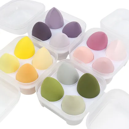 Beauty Egg Puff: A Versatile Tool for Wet and Dry Application - Foundation, Concealer, and Powder Kit