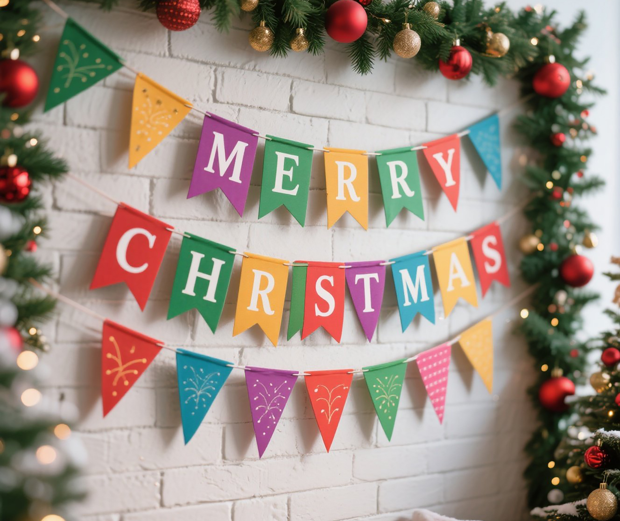 Christmas flag for garden