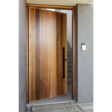 Entrée de porte à pivot en bois massif imperméable insonorisé