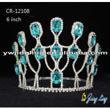 Lake Blue Diamond Party Round Crown