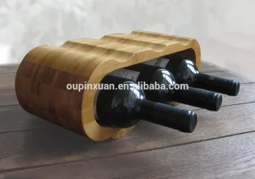 wholesale Bamboo 6-bottle wine storage rack original design bamboo wine rack