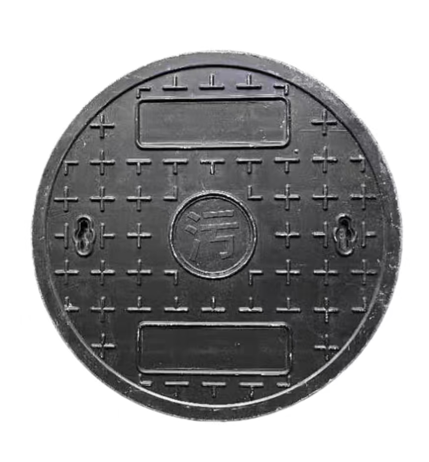 Round resin sewage manhole cover