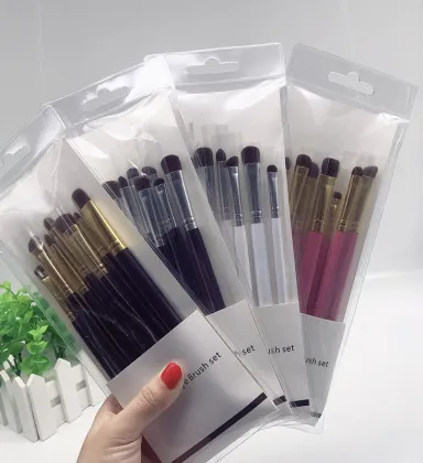 makeup brush set silver handl eye makeup brushes