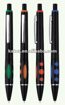 spot ball point pen plastic in black barrel