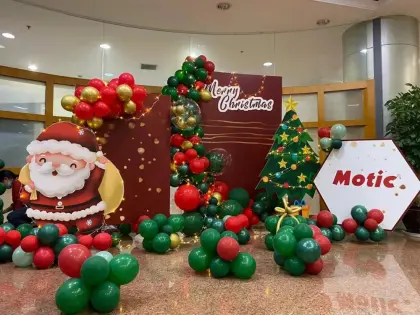 latex merry christmas balloons