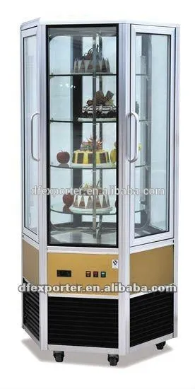four sides glass display cooler