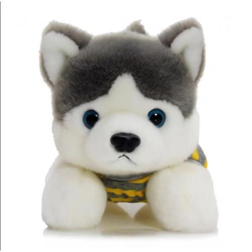 A husky stuffed animal