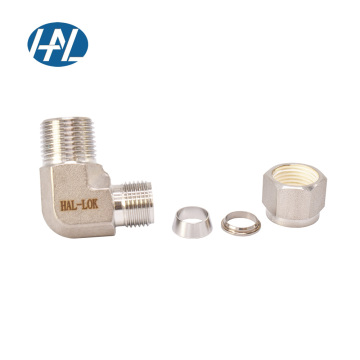 Swagelok Stainless Steel Double 90 Degree Ferrule Compression Tube Fitting - Male Elbow