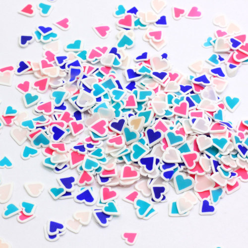 100g Valentine's Day Lovely Heart Slices Polymer Hot Clay Sprinkles for Phone Nail Art Decoration DIY Slim Filling Material