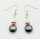 Hematite disc beads earring