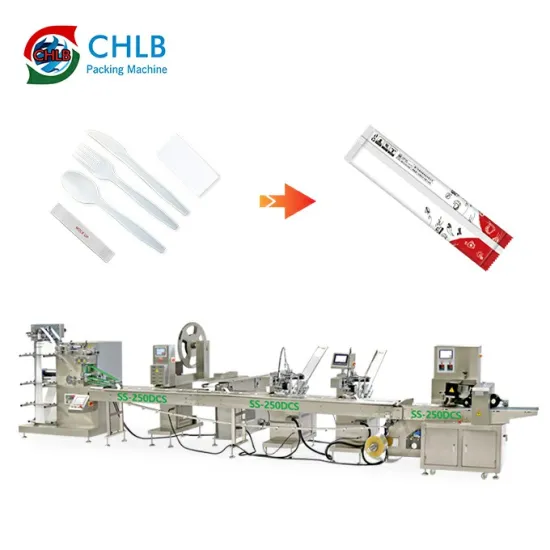 High Speed Disposable Tableware Packaging Line - Plastic Spoon Packing Machine