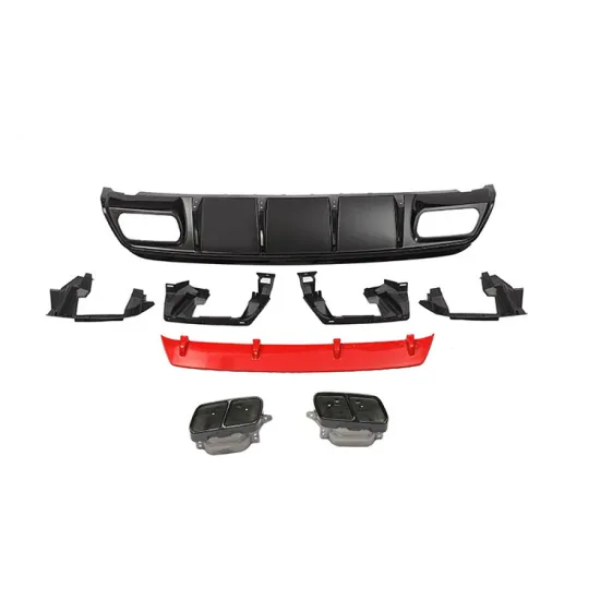 Mercedes Benz W176 A45 AMG Style Rear Bumper Diffuser Lip and Exhaust System at FOB Price