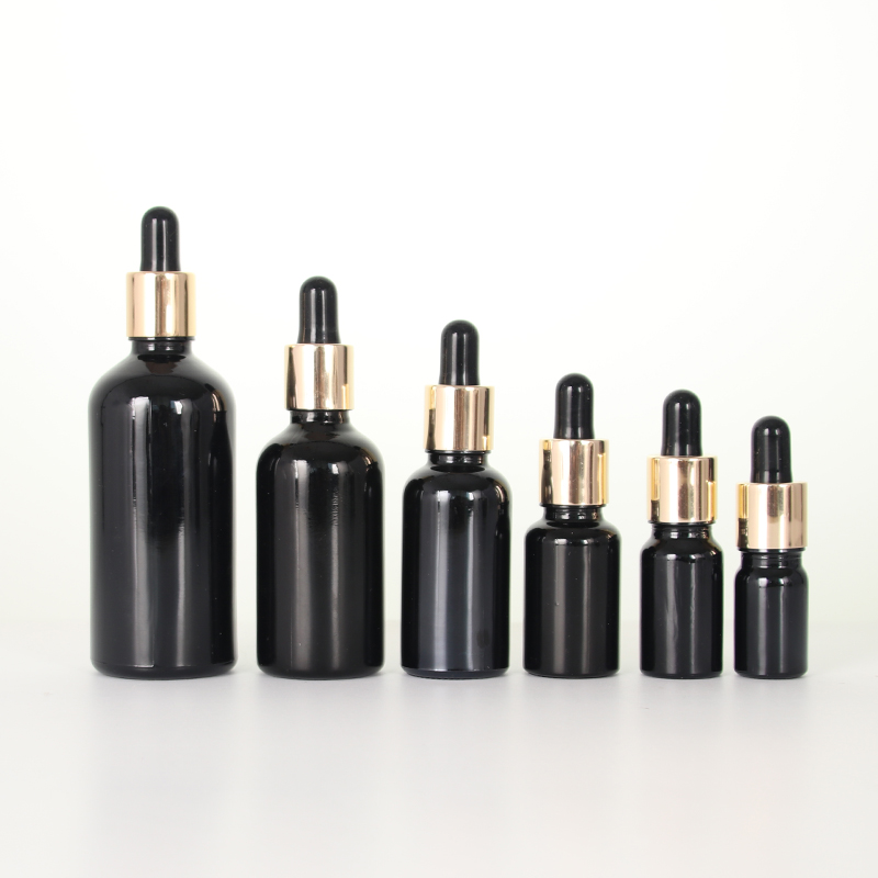 10ml 30ml Black Serum Oils Glass Dropper Bottles