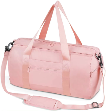 Fashion Women Large Capacity Waterproof Pink Sport Gym Bag Duffel Travel Bag with Wet and Dry Pocket