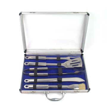 5pcs BBQ set with aluminum case