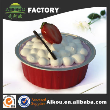 Disposable fruit jelly aluminum foil pudding cup for packaging