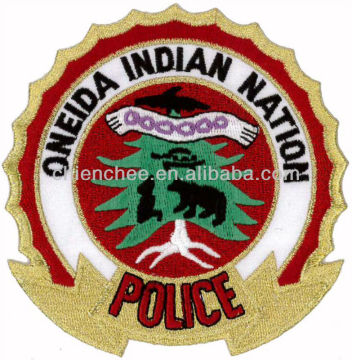 Embroidered Patches - Plastic Backing Gold Metallic Stitching Law Enforcement Badges (Patch/Emblem/Badge/Label/Crest/Insignia)