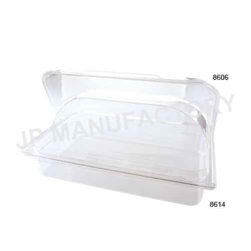 Food display with Roll-Top cover, clear PC cover