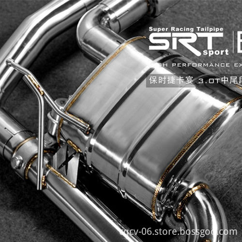 Stainless Steel Cat Back Muffler with Valve Control for Porsche Cayenne