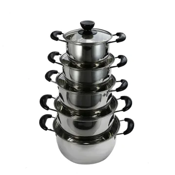 Hot Sale Good Quality Stock Kitchenware Pot Cooking Casserole Soup Stocks Pot Set