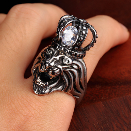 lion crown ring