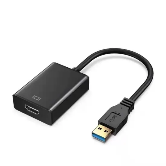 1080P USB 3.0 Male to HDMI Female Adaptor Converter: High Definition Video and Audio Transmission Accessory