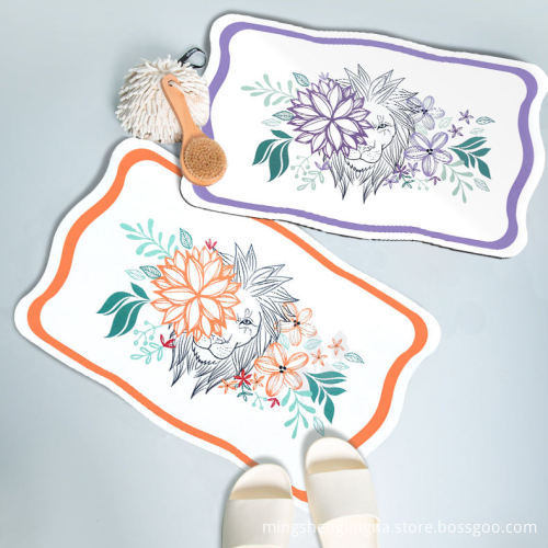 Custom Printed Dirt Resistant Quick Dry Bath Mat