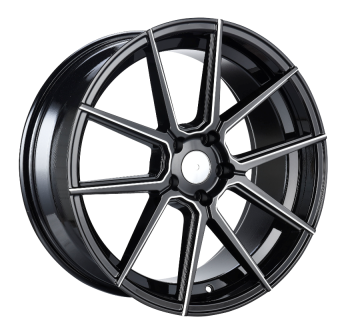 Aluminium Staggered Wheels Gunmetal Machined Face