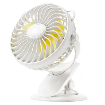 Adjustable Portable Rechargeable Clip Fan - Custom 3 Gears Wind Speed Baby Mini Desk Fan